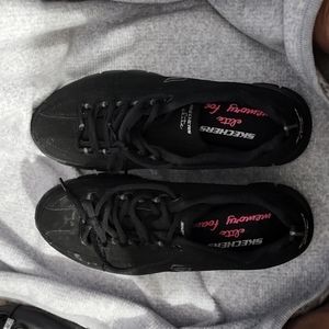 Women's black skechers walkers